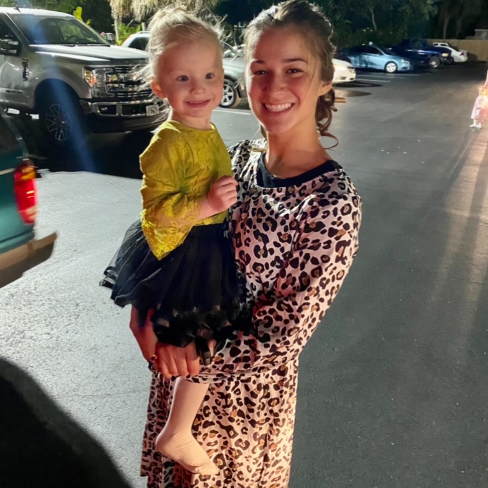 Leopard print a-line midi dress
